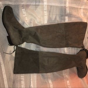 Gray OTK Boots